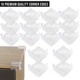 Baby Safety Corner Guards Furniture Edges (L Square Shaped Set of 16)